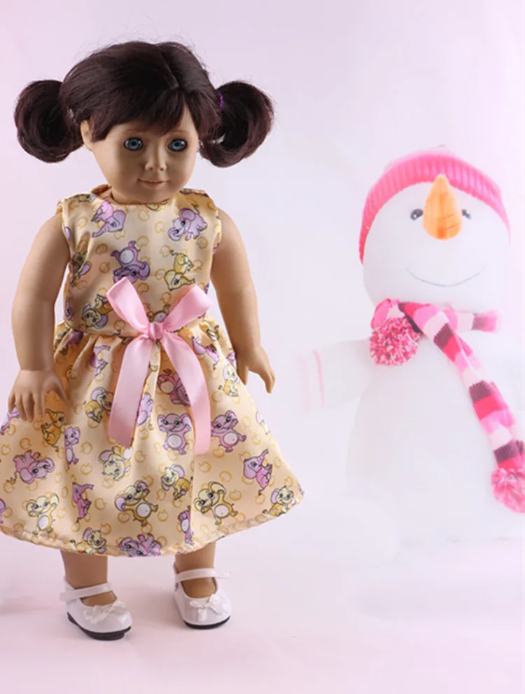 LUCKDOLL модное летнее новое платье для 1" американских кукол и 43 см куклы аксессуары для игрушечной куклы