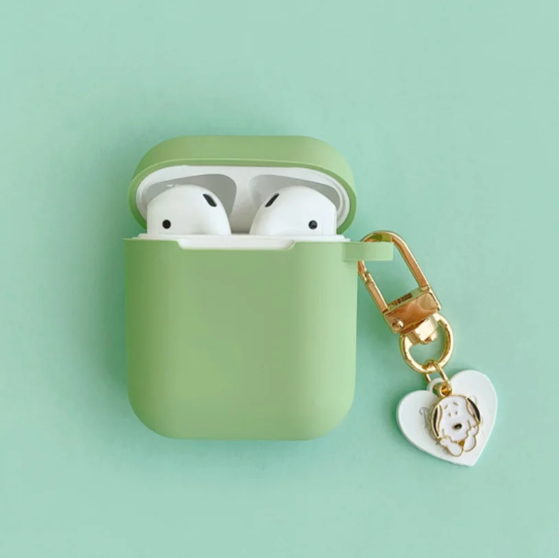 Горячая Корейская милая собака брелок для Apple Airpods 2 Аксессуары Bluetooth гарнитура чехол силиконовый наушник защитный чехол анти-потеря