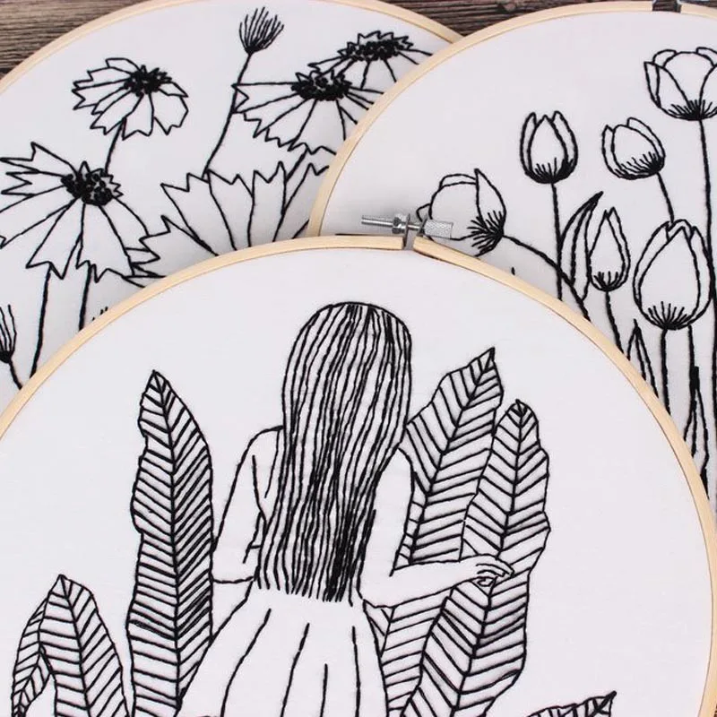 Набор для вышивки скетчей начинающих с принтом вышивка крестиком набор шитья