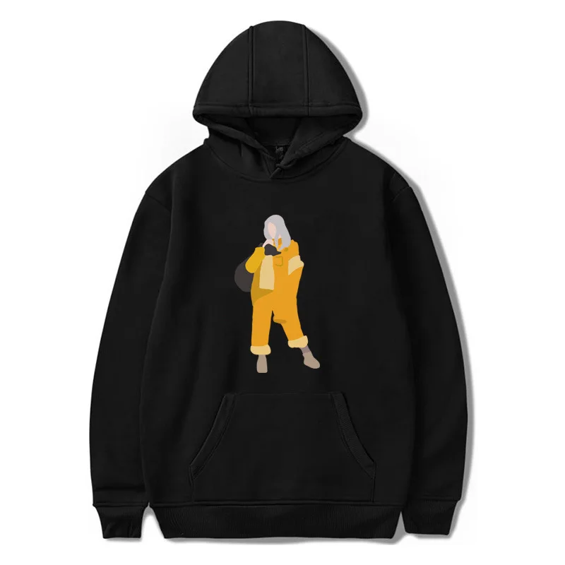 QZHIHE Billie Eilish принт с капюшоном Женская/Мужская популярная одежда 2019 Повседневная