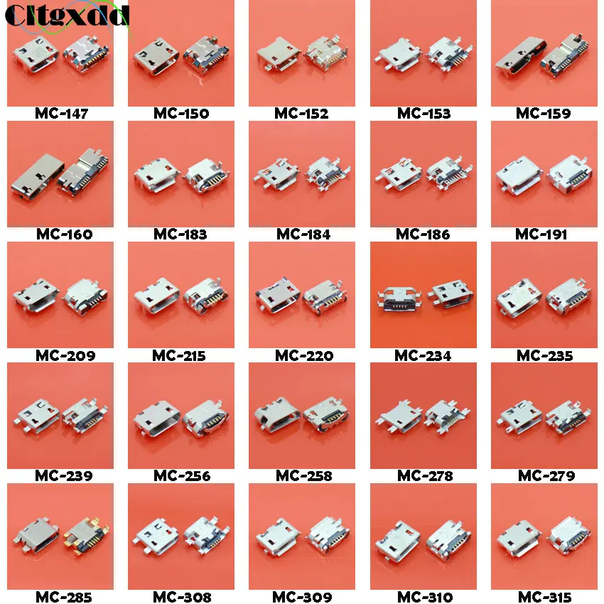 Разъем Micro USB cltgxdd 100Model 5 pin смешанный SMD DIP V8 порт для Samsung Lenovo Huawei ZTE HTC ect|Соединители|