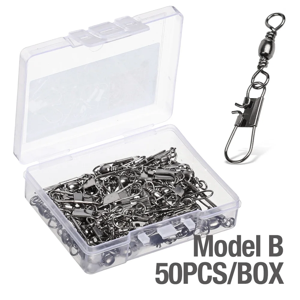 50 PCS B DONQL 10/20/50 шт./лот подшипников качения Нержавеющая сталь Рыбалка соединительные шарниры кирпечей из глины с застежкой на крючок воблер соединитель - Цвет: 50 PCS B