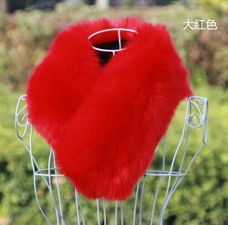 Супер мягкий унисекс лисий мех кролика кольцо шарф воротник из меха енота