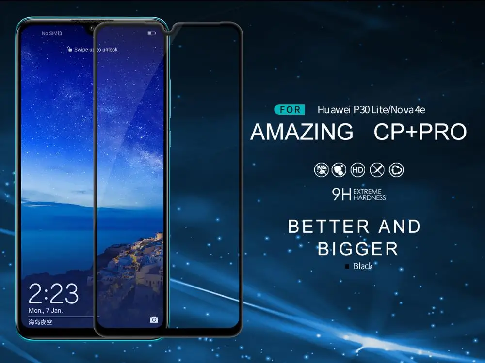Nillkin CP + Pro 2.5D полное покрытие закаленное стекло пленка для Huawei P30 Lite/Nova 4e