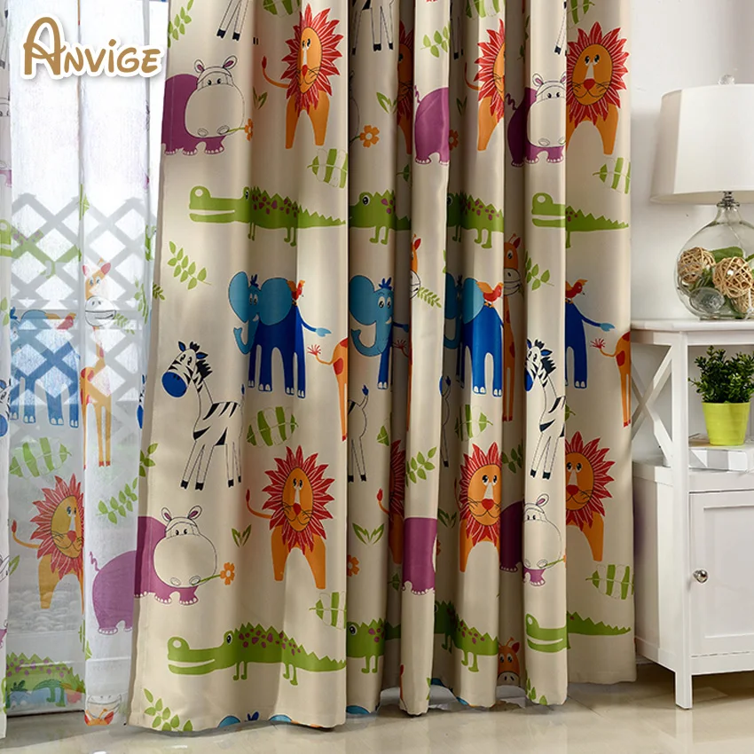 Customized Cartoon Blackout Curtain for Kids Bedroom Child Curtains Drape For Living Room | Дом и сад