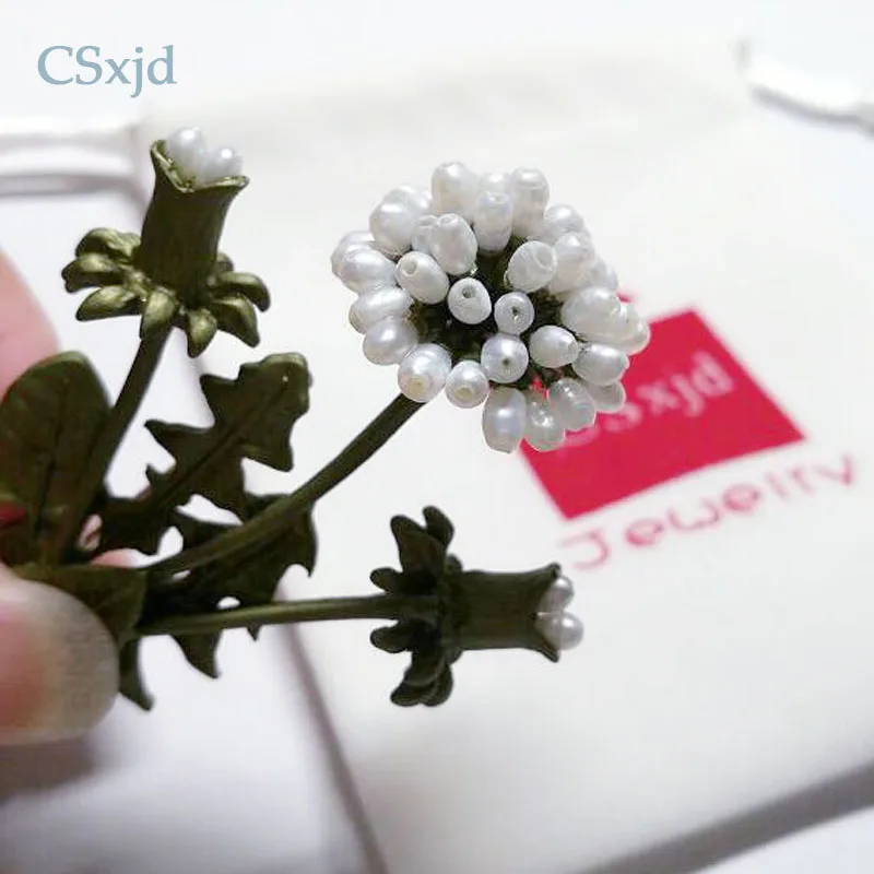 CSxjd винтажная Цветочная натуральная жемчужина Одуванчик ветви цветы модная