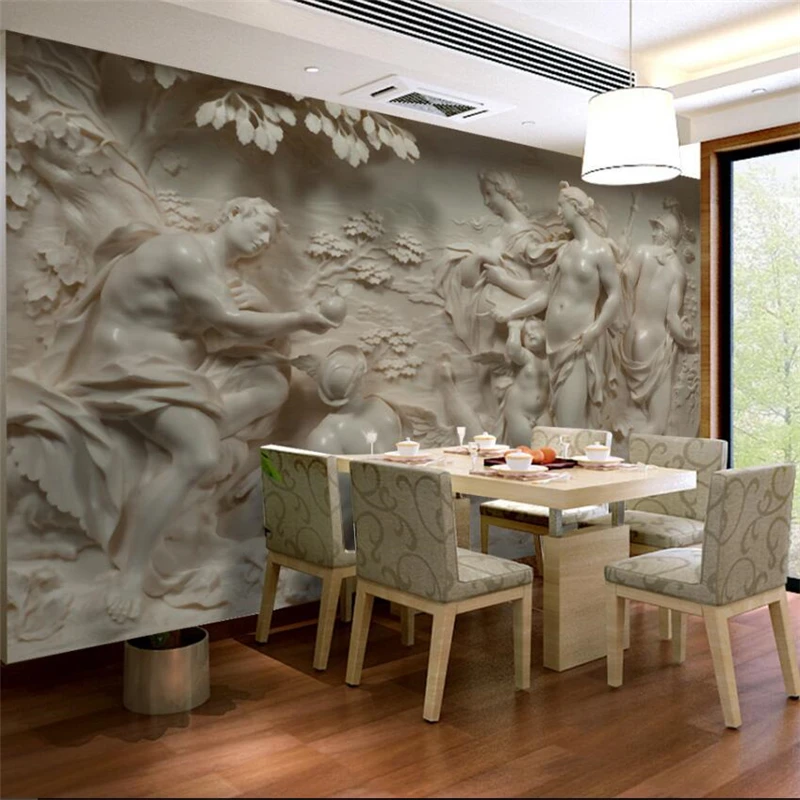 

wellyu 3D three-dimensional European and American classical mythology nude characters wall custom large mural wallpaper