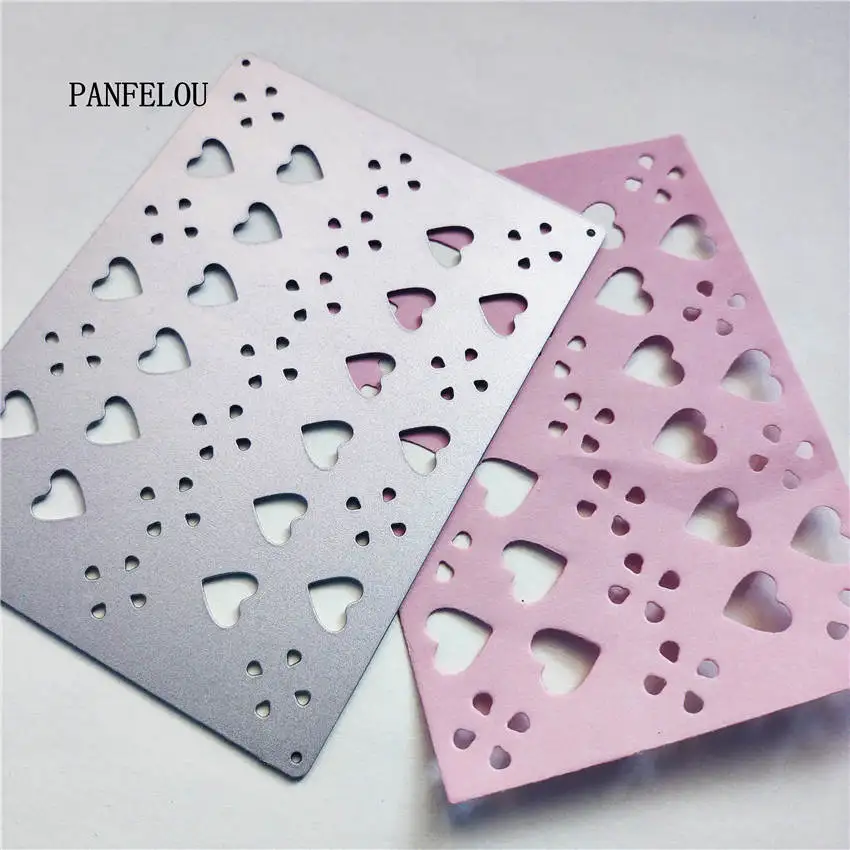 PANFELOU панели в форме сердца металла ремесло бумаги высечки Скрапбукинг/DIY