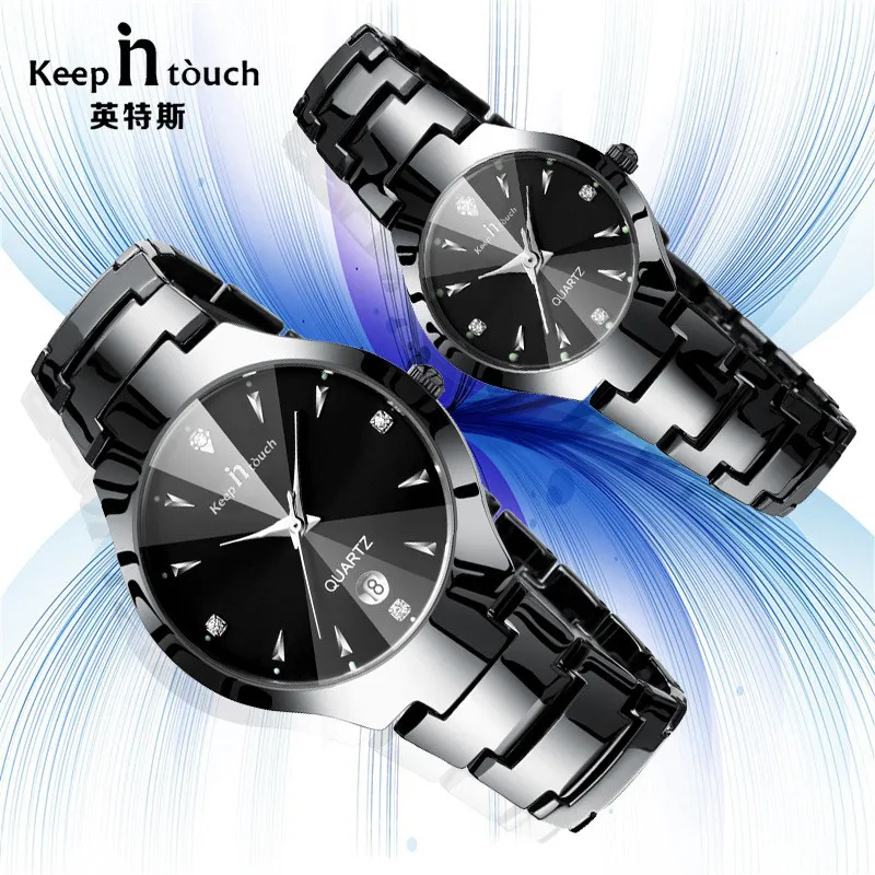 New Simple Men's&Women Watches Stainless Alloy  Quartz Couple Watches Ladies Luminous Waterproof Couple clock relogio masculino