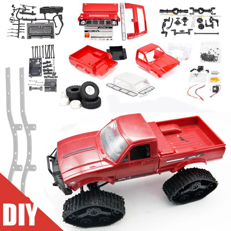 WPL C24 DIY Радиоуправляемый автомобиль внедорожник запчасти 1:16 гусеничный военный