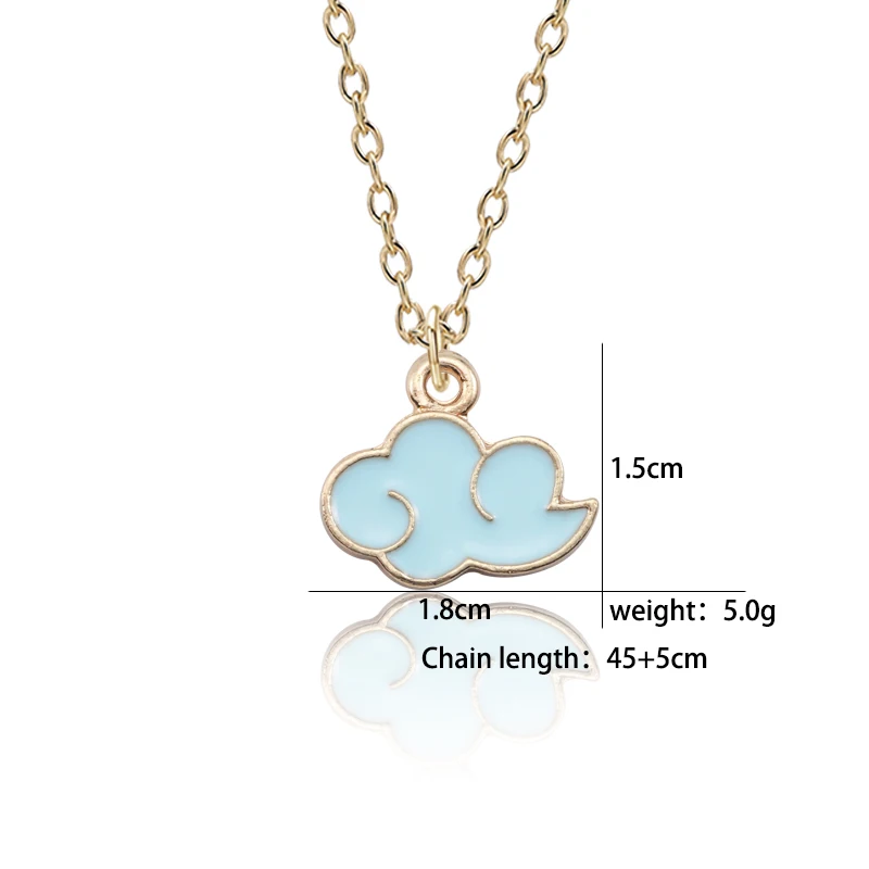 

DIY Trendy Cloud Necklace 5 Colors Pendants & Necklaces For Women Drop Oil Cute Choker Gold Chain Charms Jewelry Drop Shipping