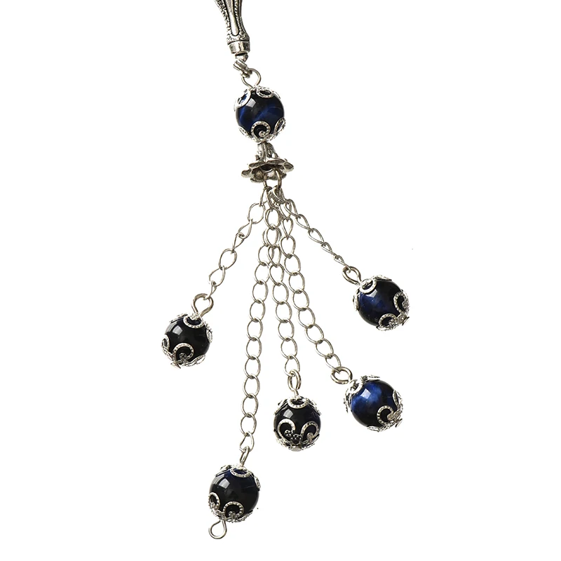 Сверкающие круглые синие 8 мм тигровые глаза для мужчин браслеты браслет 16 дюймов