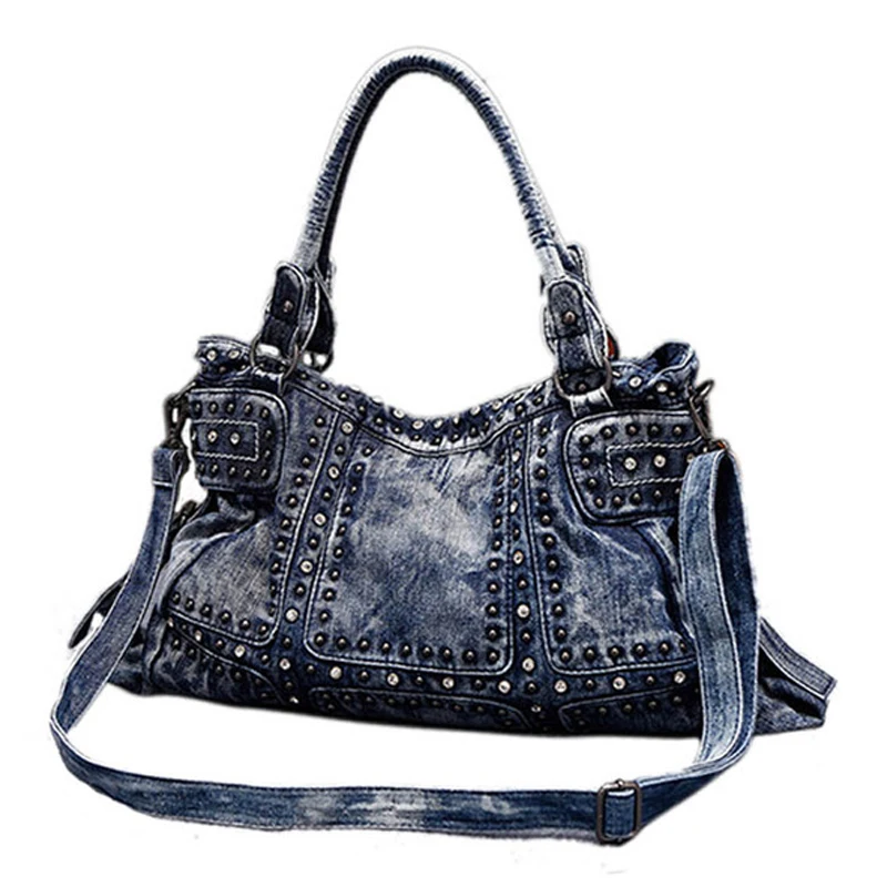 Деним знаменитого бренда женская большая сумка через плечо женские джинсовые