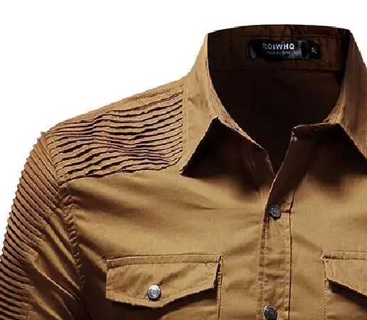 Men Shirt 2018 Spring New Brand Business Men'S Slim Fit Dress Print Male Short Sleeves Casual Camisa Masculina Size | Мужская одежда