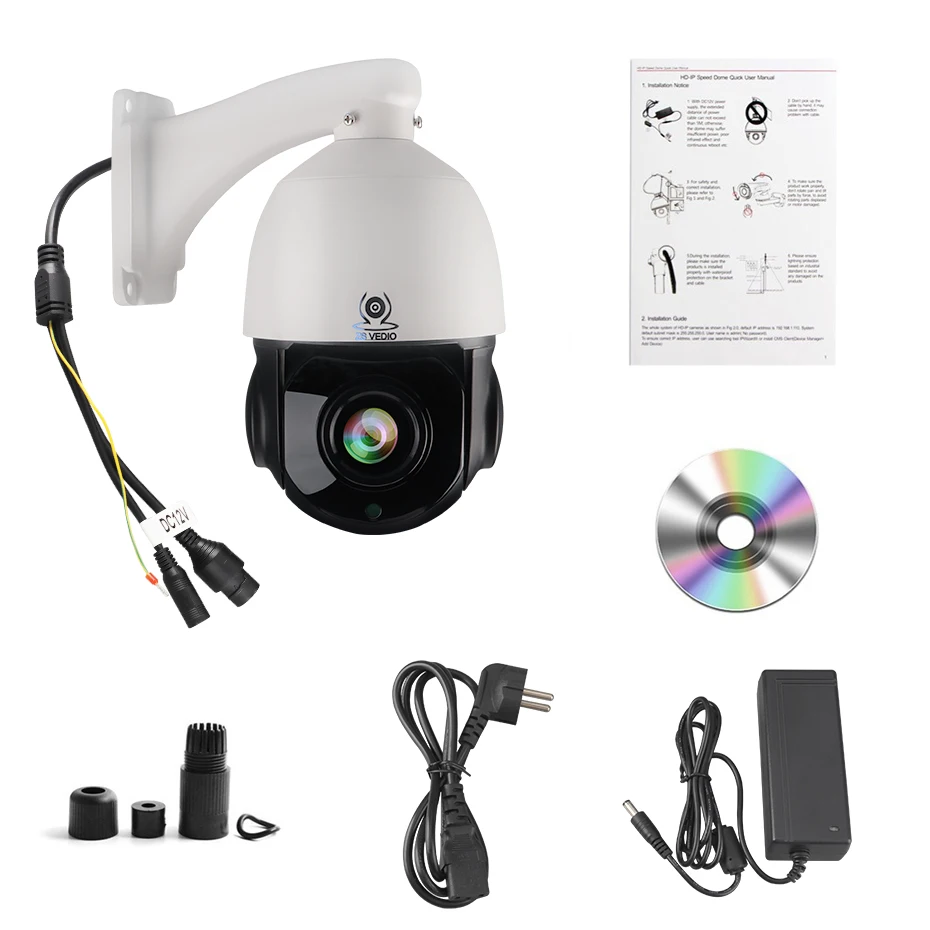 ZSVEDIO Hisee HD PTZ IP камера наружная 5MP 2MP 30X зум Высокоскоростная купольная