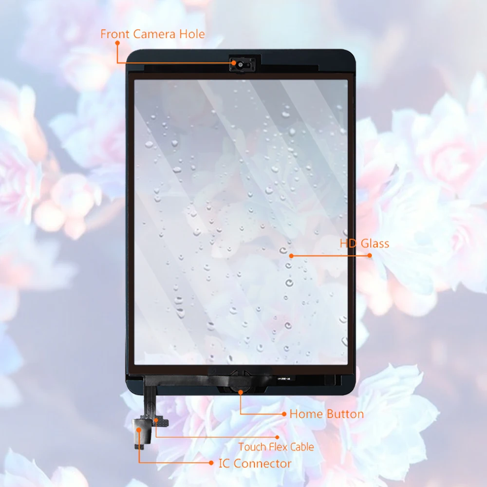 AA + оригинальный Digitzer Для Ipad Mini 1 2 3 белый/черный сенсорный экран фронтальный