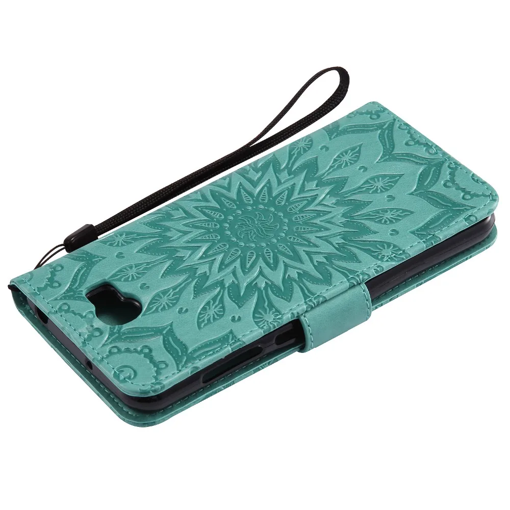 Рельефный чехол с подсолнухом для fundas Huawei Y5II 2 Y5 II флип-чехол 5 дюймов + держатель