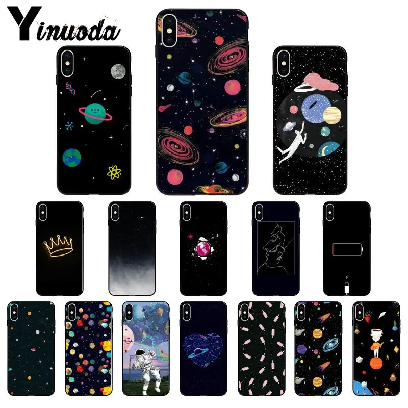 Мягкий чехол для iPhone 6S 6plus 7 7plus 8 8Plus X Xs MAX 5 5S XR с рисунком звездного неба 11pro |