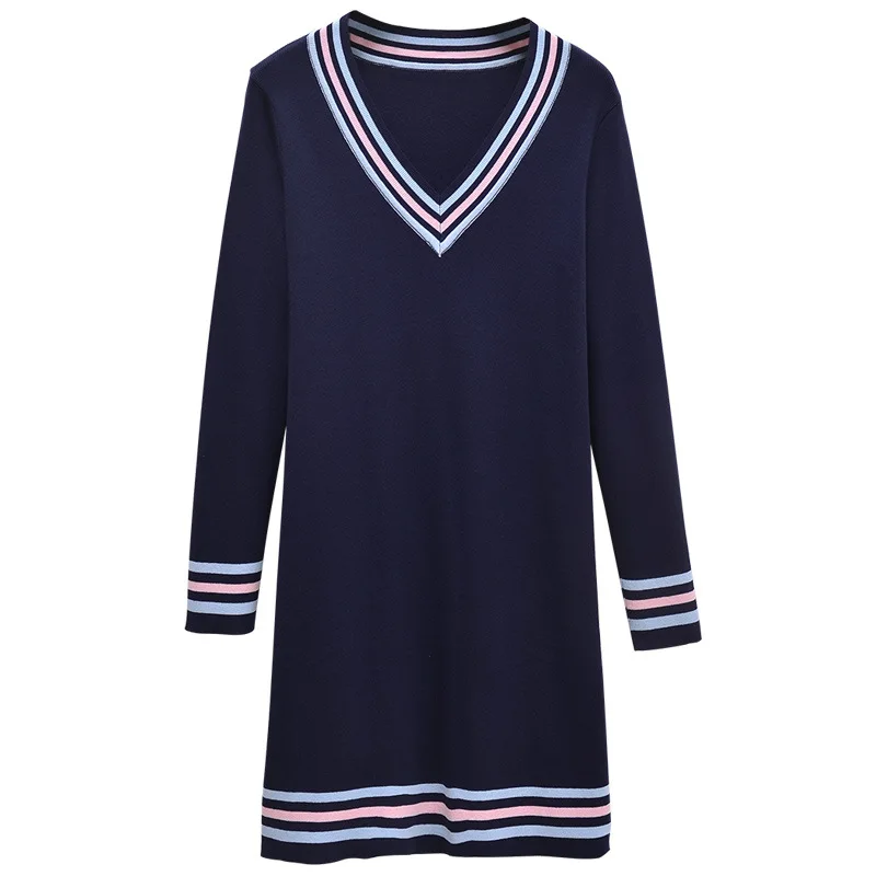 

French Style Women's Autumn and Winter Sweet Sweater V-Neck Long Sleeve