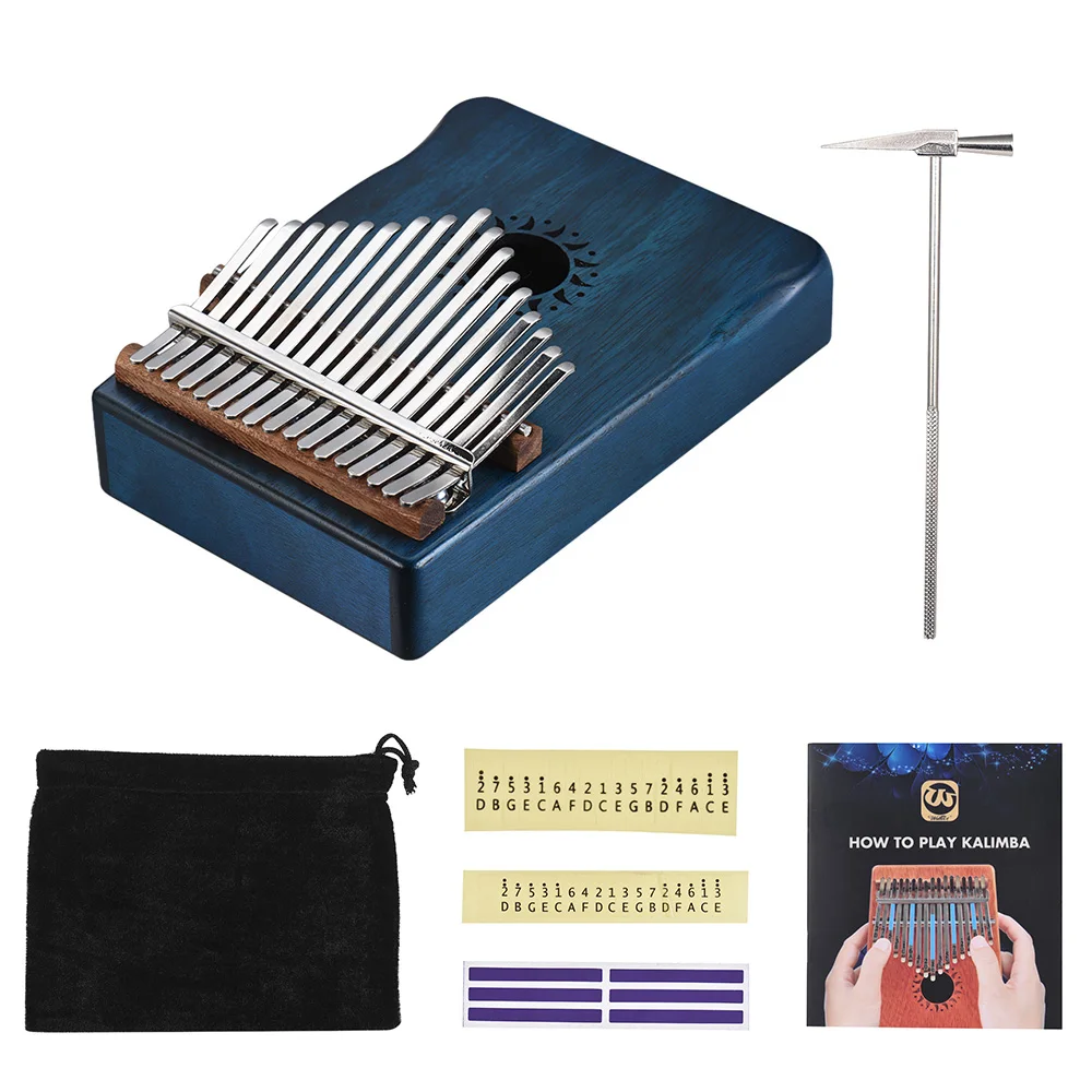 17 клавиш портативный калимба Mbira большой палец пианино красное дерево