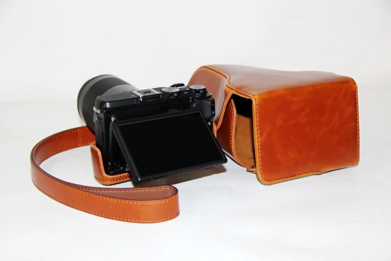 Камера сумка чехол из искусственной кожи защитный для Canon EOS M3 с плечевой ремень
