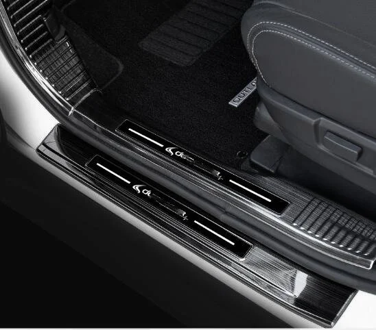 Для Mitsubishi outlander 304# нержавеющая сталь автомобильные пороги защитная пластина, декоративная пластина, порог