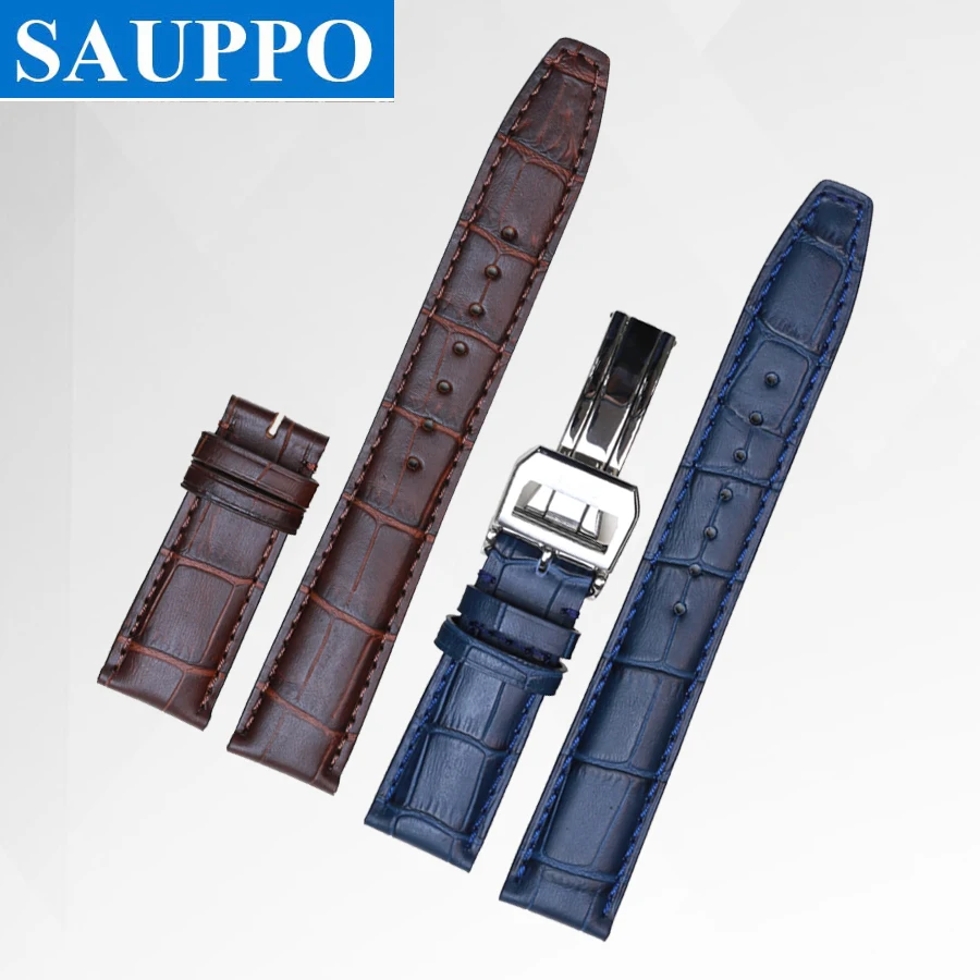 Ремешок для часов SAUPPO из телячьей кожи подходит IWC Portugieser ремешок наручных