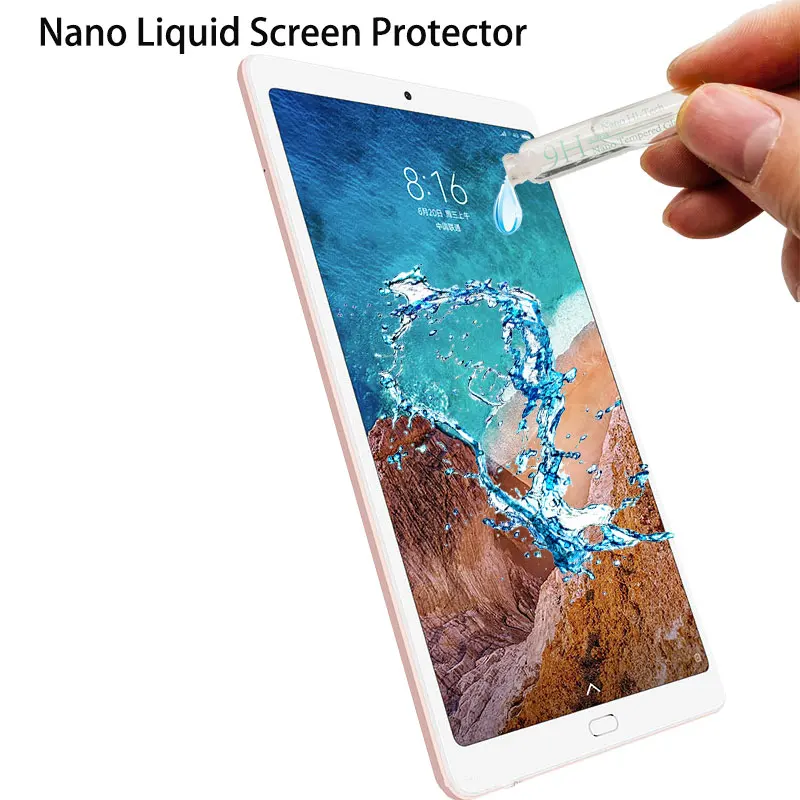 Для Xiaomi Mi Pad 4 Plus 3 2 7 9 + Nano жидкое закаленное стекло для всех универсальная защитная