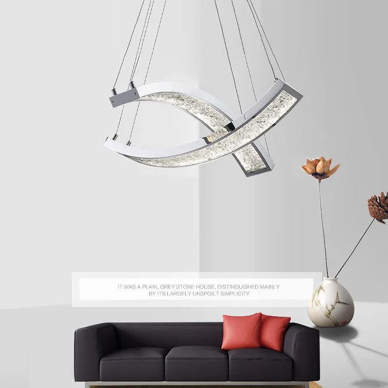 Современный светодио дный светодиодный хрустальный подвесной светильник для