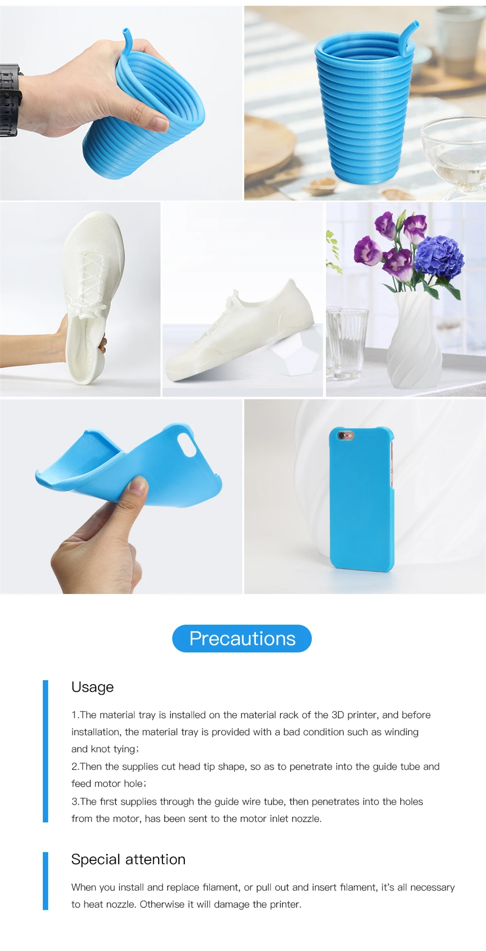 ANYCUBIC ТПУ нить пластик для 3d принтера 1,75 мм 500 г/рулон гибкий цвет дополнительно резиновые расходные материалы материал для RepRap