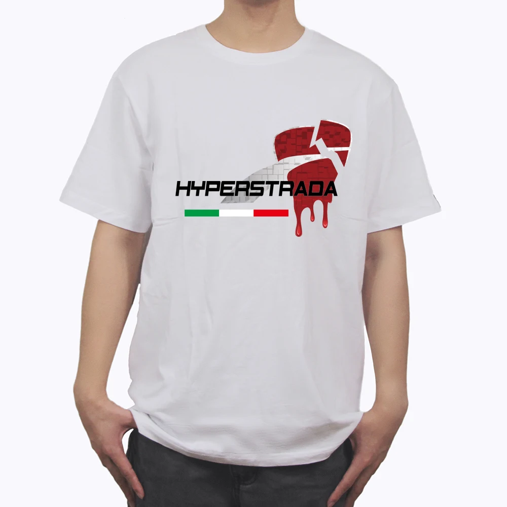 

KODASKIN для HYPERSTRADA 820 мотоцикл 100% хлопок Унисекс Мужская настраиваемая футболка с дьявольским сердцем