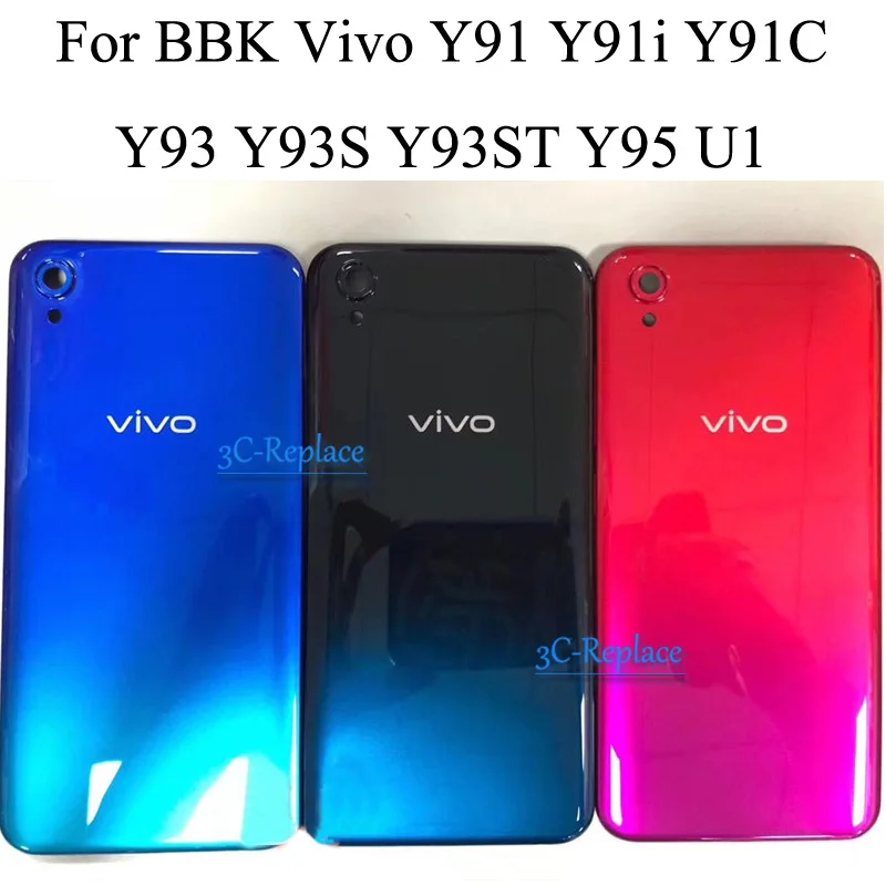 Для BBK Vivo Y91 Y91i Y91c Y93 Y93s Y93st Y93 Lite Y95 U1 задняя крышка батарейного отсека Крышка корпуса чехол Задняя стеклянная линза запчасти для замены