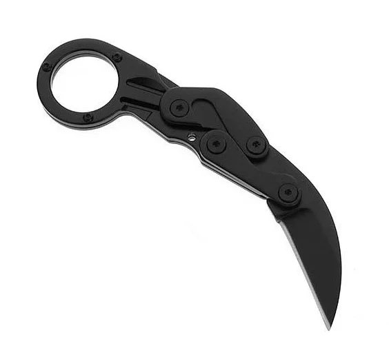 Черный Morphing karambit V2 механический складной нож-коготь 9Cr18Mov, стальной нож, нож для активного отдыха, Походный нож, ножи, инструменты - Цвет: Черный