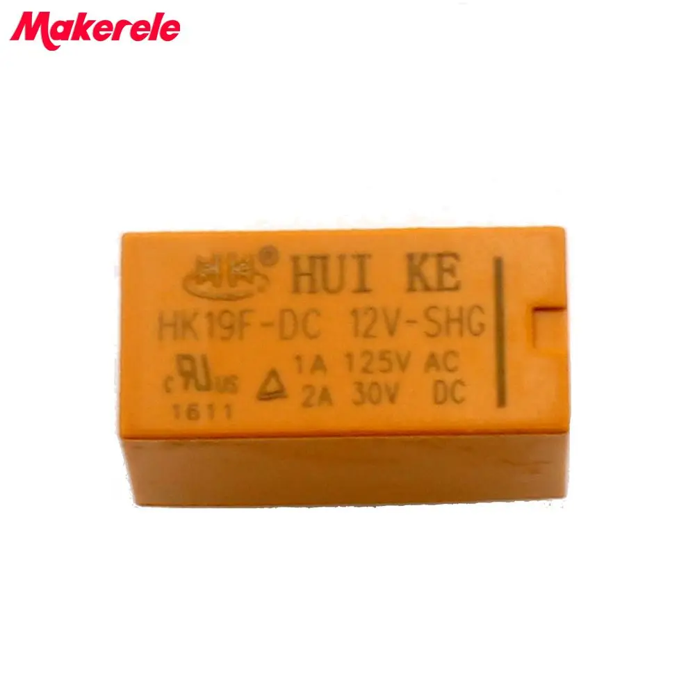 10 шт./лот для 12 В постоянного тока SHG катушка DPDT 8 Pin 2NO 2NC мини реле мощности PCB тип HUI