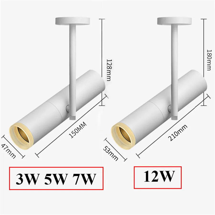 Thrisdar 7W 12W Cob LED Track Spotlight Surface Mounted Led Ceiling Down Light Clothing Store Background Wall | Освещение