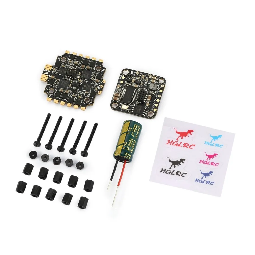 HGLRC XJB F4 башня Полетный контроллер Betaflight OSD 2-4S 4в1 Blheli_S ESC для 65 мм-250 мм RC гоночный