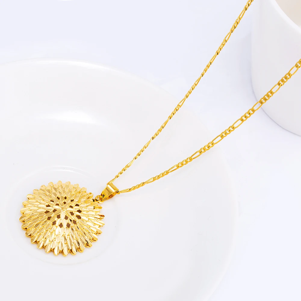 Ethlyn полые эфиопские золотые ожерелья и кулоны классические горки Habesha Шарм