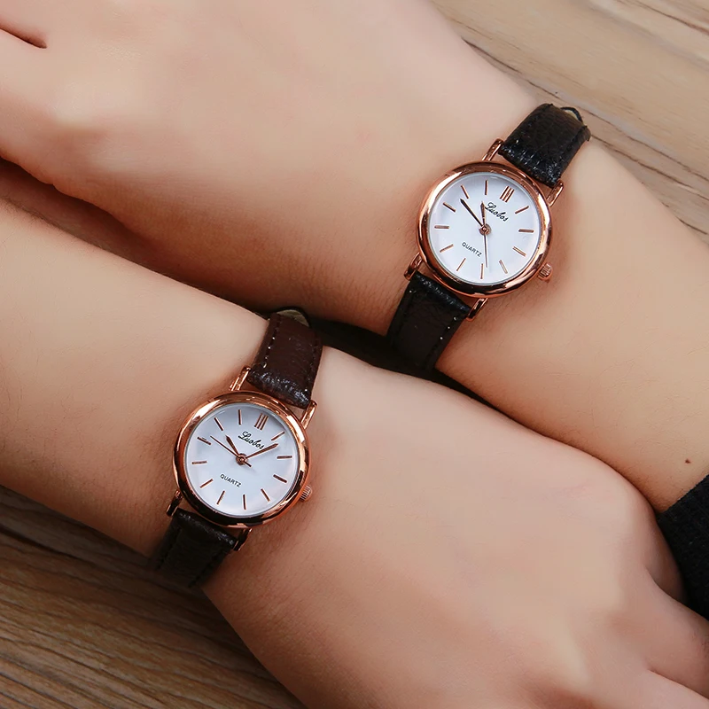 Luobos маленький циферблат Горячая продажа Женские часы модные кожаные кварцевые