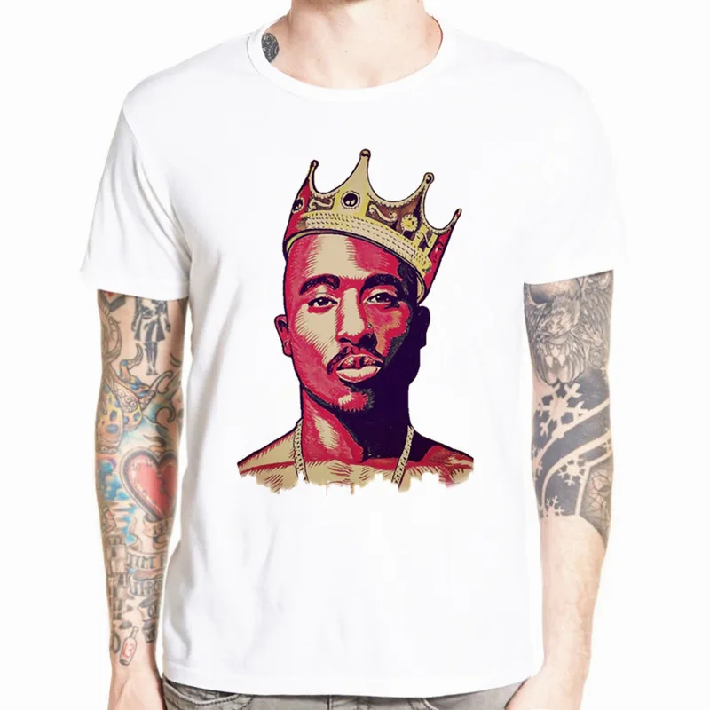 Tupac 2pac Хип Хоп футболка в уличном стиле Летняя Повседневная с короткими рукавами