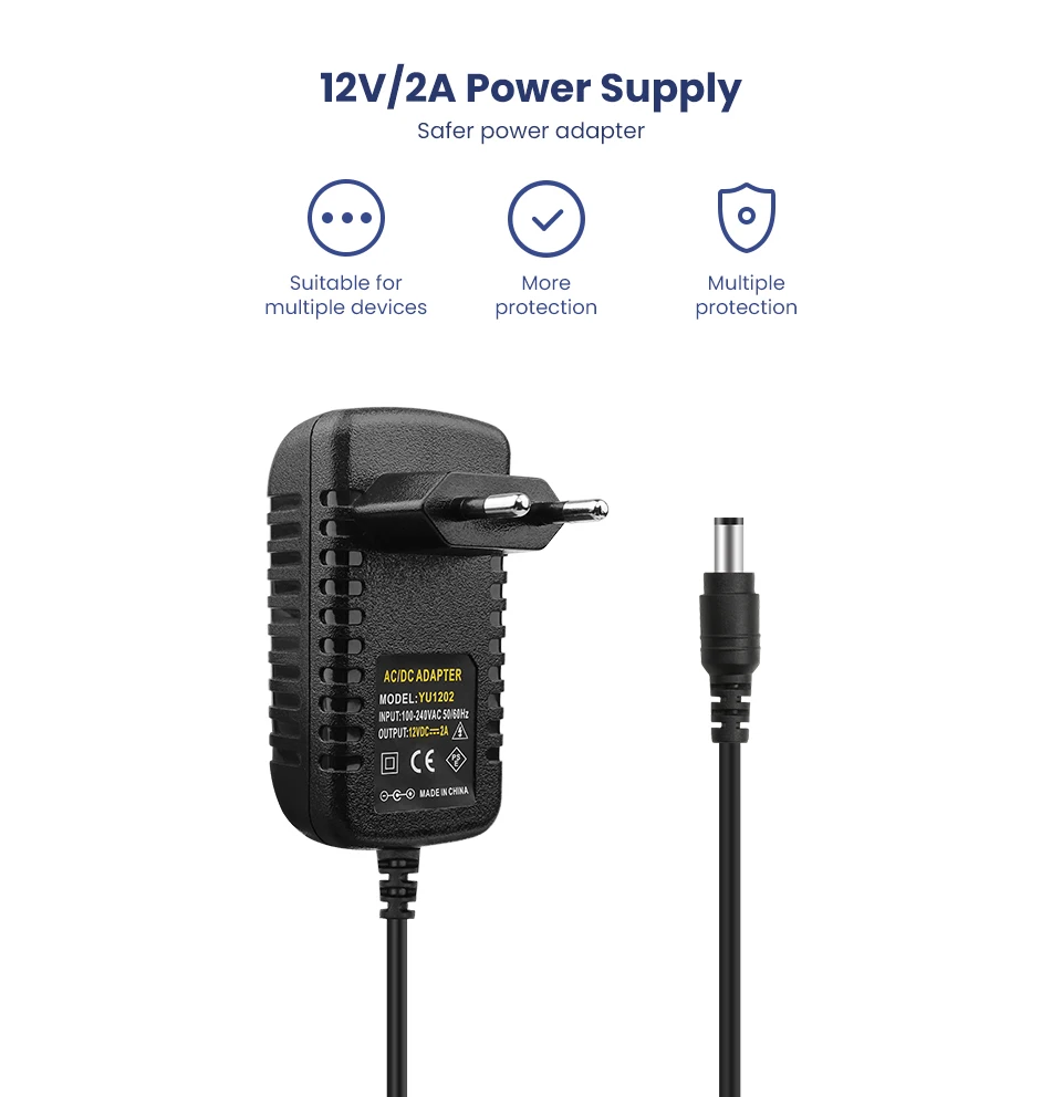 DC12 источник питания усилителя адаптер AC100-240V к DC12V блок питания ЕС США штекер Адаптер для динамика усилитель звука DIY