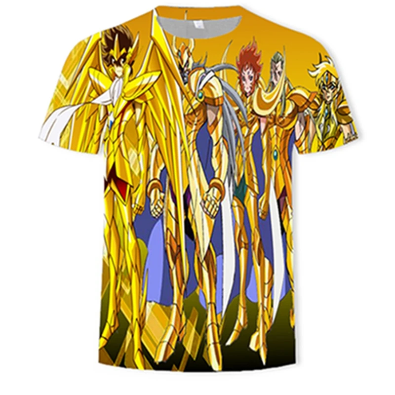 Мужская футболка с 3D принтом Saint seiya летняя Прямая поставка 2019|Мужские футболки| |