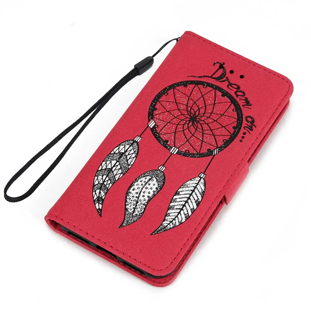 Кожаный чехол кошелек KISSCASE Dreamcatcher для iPhone 7 8 X XS Max XR с откидной крышкой и