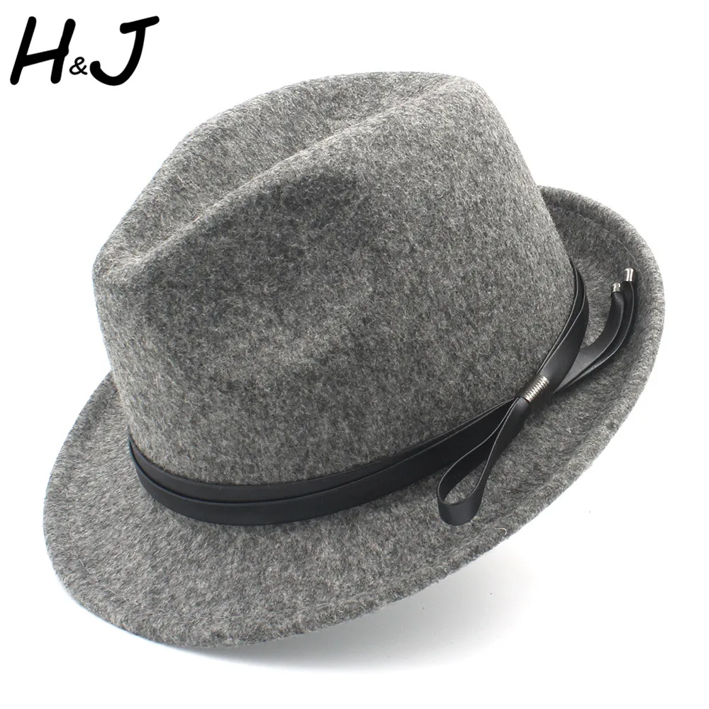 Женская и Мужская шерстяная шляпа Fedora для элегантной леди джентльмен фетр