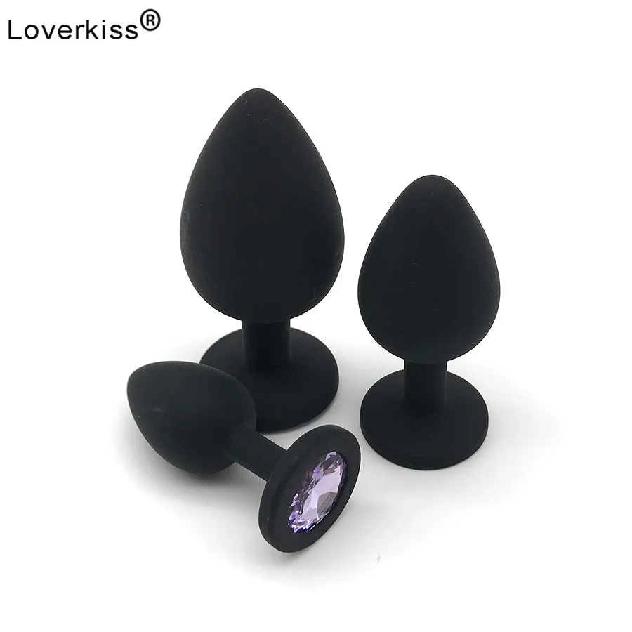Loverkiss силиконовый Анальная пробка ювелирный фаллоимитатор вибратор секс игрушки