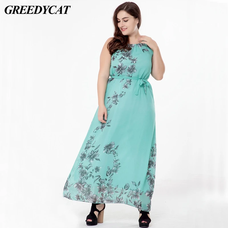 GREEDYCAT 2017 Новых Женщин Способа большой рукавов Шифона Dress Big Size 3XL 4XL 5XL 6XL|big size