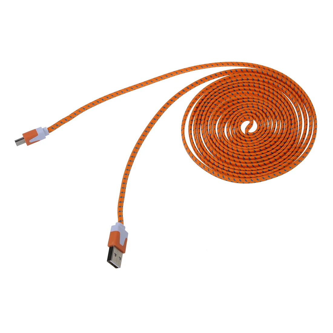 HFES 3 м/10 футов нейлоновый сетчатый Кабель Micro USB для передачи данных оранжевый|data