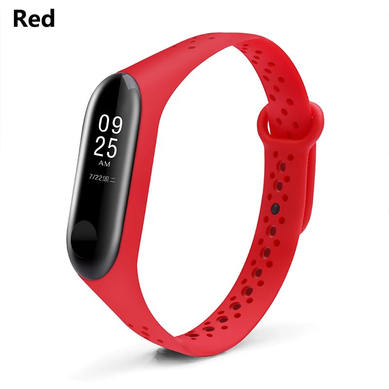 Red Boorui спортивный mi band 3 ремешок удобные красочные смарт-аксессуары ремешок для xiaomi mi 3 Смарт-браслеты - Цвет: Red