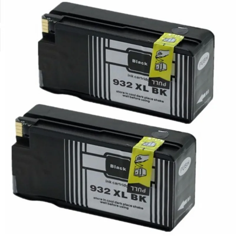 2 шт. черный 932XL 933 для HP 932 933XL сменный чернильный картридж Officejet 6100 6600 6700 7110 7610 7612