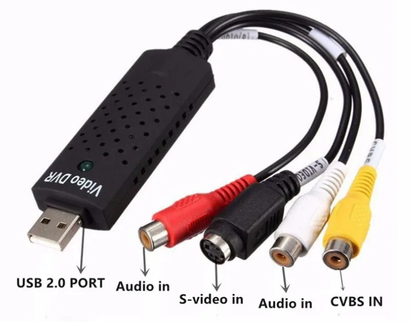 Новое поступление USB 2 0 Easycap захват 4 канальный видео ТВ DVD VHS Аудио Захват адаптер