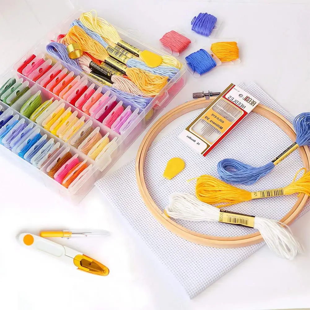 

115 PCS Per Set Handmade Cross-stitch Set Novice Cross Stitch Set Tool Knitting Needle Kit